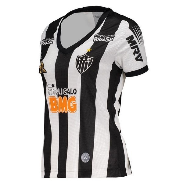 Camiseta Atlético Mineiro Primera equipo Mujer 2019-20 Negro Blanco